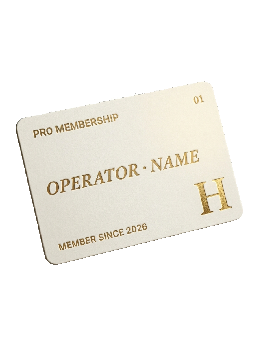 Pro Membership card